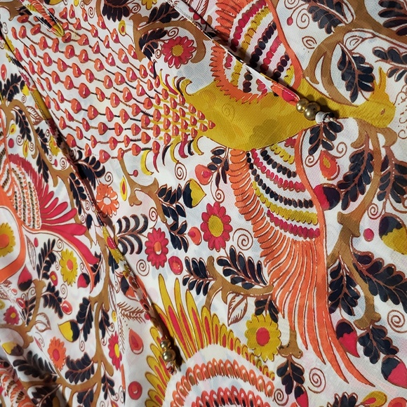 🦜NWOT Charter Club sheer bohemian blouse in Large🦜 - Picture 3 of 9